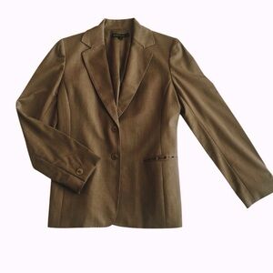 Lafayette 148 New York Wool Blend Timeless Brown Fall Classic Tailored Blazer 6